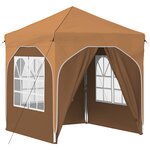 vidaXL Tente de fête pop-up 192 x 192 x 245 cm Beige