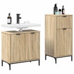 vidaXL Ensemble de mobilier de salle de bain 2 Pièces Chêne Sonoma