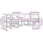 vidaXL Ensemble de canapés d'extérieur 6 pc Blanc et anthracite