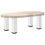 vidaXL Pieds de table basse 4 pièces Blanc 42-44 cm Acier