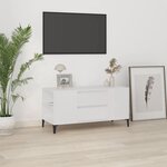 vidaXL Meuble TV Blanc 102x44 5x50 cm Bois d'ingénierie