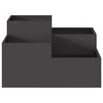 Jardinière vidaXL 80x80x48 cm Acier Noir