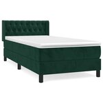 vidaXL Sommier à lattes de lit avec matelas Vert foncé 90x200 cm