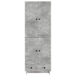 vidaXL Ensemble de Meubles 2 Pièces Gris béton 66 x 34 5 x 95 cm