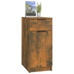 vidaXL Armoire de bureau Chêne fumé 33 5x50x75 cm Bois d'ingénierie