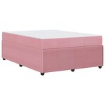 vidaXL Cadre de lit avec matelas Rose 160 x 200 cm Velours