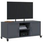 vidaXL Meuble TV anthracite 100 5x39x43 5 cm acier
