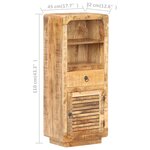 vidaXL Buffet 45x32x110 cm Bois de manguier brut