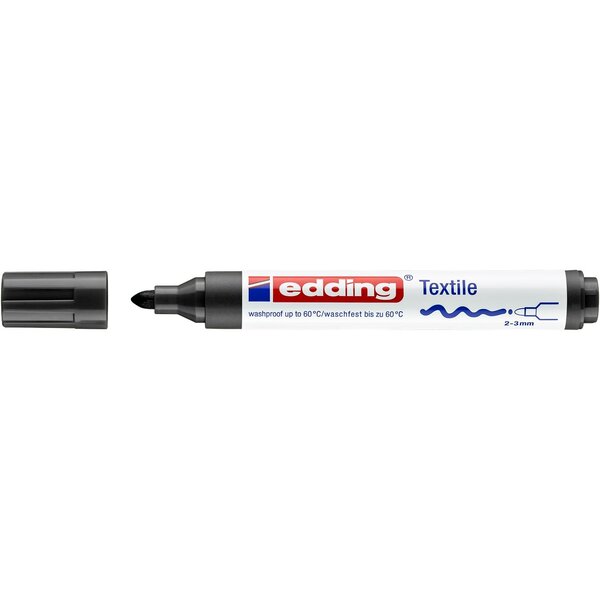 Marqueur pour textiles 4500 noir 2-3 mm EDDING