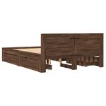 vidaXL Cadre de lit avec tête de lit chêne marron 120x190 cm