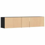 vidaXL Armoire d'angle noir 200x40x45 cm bois d’ingénierie