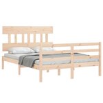 vidaXL Cadre de lit sans matelas 120x200 cm bois massif