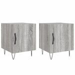 vidaXL Tables de chevet 2 Pièces sonoma gris 40x40x50cm bois d'ingénierie