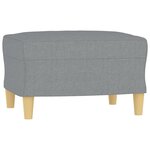 vidaXL Ensemble de canapés 3 Pièces coussins gris clair tissu