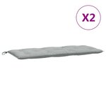 vidaXL Coussins de banc de jardin lot de 2 gris clair mélangé tissu