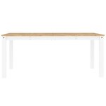 vidaXL Ensemble à manger Panama 7 Pièces blanc bois de pin massif