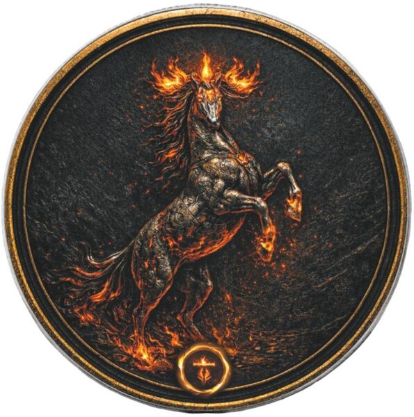 Pièce de monnaie en Argent 1 Dollar g 31.1 (1 oz) Millésime 2026 Five Horses Of Fire DOMINION