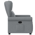 vidaXL Fauteuil inclinable Gris clair Tissu