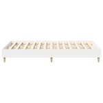 vidaXL Cadre de lit sans matelas blanc 135x190 cm bois d'ingénierie