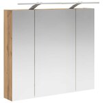 vidaXL Armoire Miroir de Salle de Bain Chêne artisan 80 x 14.5 x 70 cm