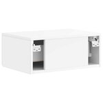 vidaXL Cabinet de chevet mural 2 Pièces Blanc brillant 49 x 34 5 x 20 cm