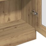 vidaXL Buffet haut chêne artisanal 82 5x30 5x185 cm bois d'ingénierie