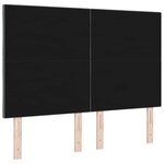 vidaXL Tête de lit avec des lumières à LED Réglable Gris 144 cm tissu