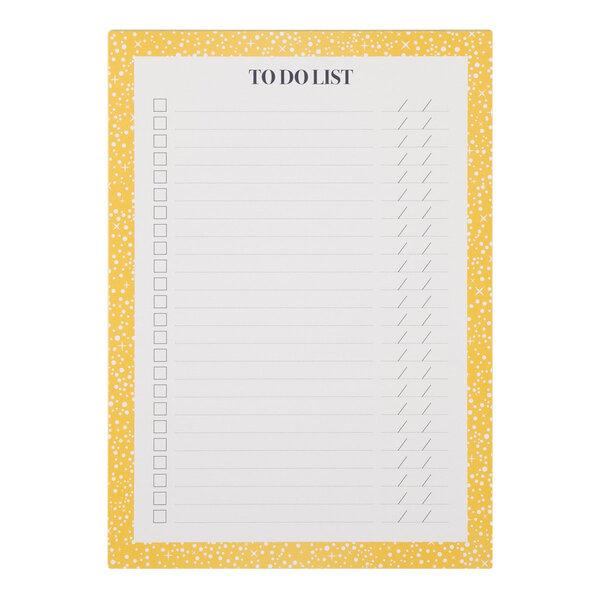 Bloc-notes To-do List Format A5 - Jaune - Draeger paris