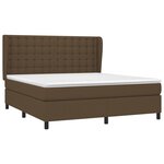 vidaXL Sommier à lattes de lit avec matelas Marron foncé 160x200 cm
