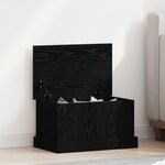 Boîte de stockage vidaXL Chêne noir 50x30x28 cm Bois d'ingénierie