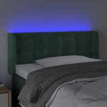 vidaXL Tête de lit à LED Vert foncé 83x16x78/88 cm Velours