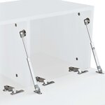 vidaXL Meubles TV 2 Pièces bois d’ingénierie 120x40x34 cm Blanc brillant
