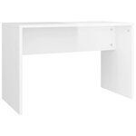 vidaXL Ensemble de coiffeuse Blanc brillant 86 5x35x136 cm