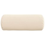 vidaXL Coussins d'accent 2 Pièces Beige Ø 15 x 40 cm Tissu en microfibre