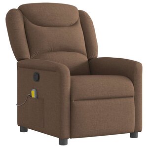 vidaXL Fauteuil de massage inclinable Marron Tissu