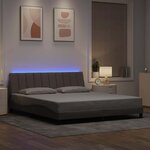 vidaXL Cadre de lit sans matelas taupe 180x200 cm tissu