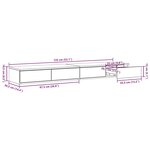 Tiroirs de lit vidaXL blancs 135x36 5x16 5 cm en bois aggloméré
