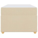 vidaXL Cadre de lit avec matelas Crème 90 x 190 cm tissu