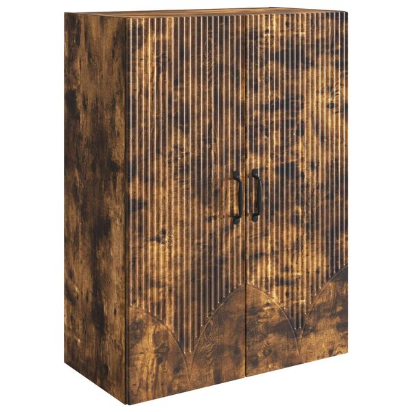 vidaXL Armoire Murale 66 x 34 5 x 90 cm Bois d'ingénierie Chêne fumé