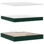 vidaXL Cadre de lit ottoman avec matelas vert foncé 200x200 cm velours