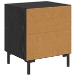 vidaXL Cabinet de chevet avec tiroir Chêne noir 40 x 35 x 47 5 cm