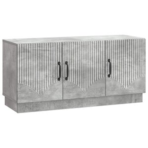 vidaXL Meuble TV Gris béton 99 x 34 5 x 47 cm Bois d'ingénierie