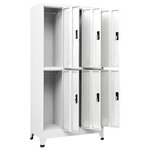 vidaXL Armoire à casiers Blanc 90x45x180 cm Acier