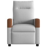 vidaXL Fauteuil inclinable électrique gris nuage tissu