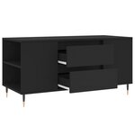 vidaXL Table basse noir 102x44 5x50 cm bois d'ingénierie