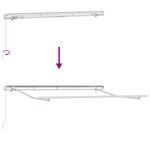 vidaXL Auvent Rétractable Manuel Rouge et Blanc 350x200 cm