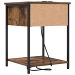 vidaXL Cabinet de chevet Chêne fumé 42 x 41 x 56 cm Bois d'ingénierie
