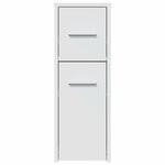 vidaXL Armoire de salle de bain étroite avec roulettes blanc