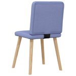vidaXL Chaises à manger lot de 6 bleu jean tissu