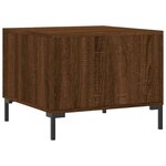 vidaXL Table basse Chêne marron 50x50x40 cm Bois d'ingénierie